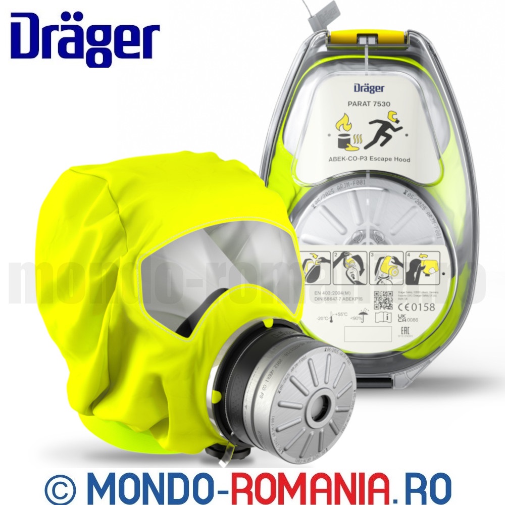 Echipament individual de autosalvare impotriva gazelor toxice, a vaporilor toxici, a monoxidului de carbon si a pulberilor - PARAT 7530 Hard Case