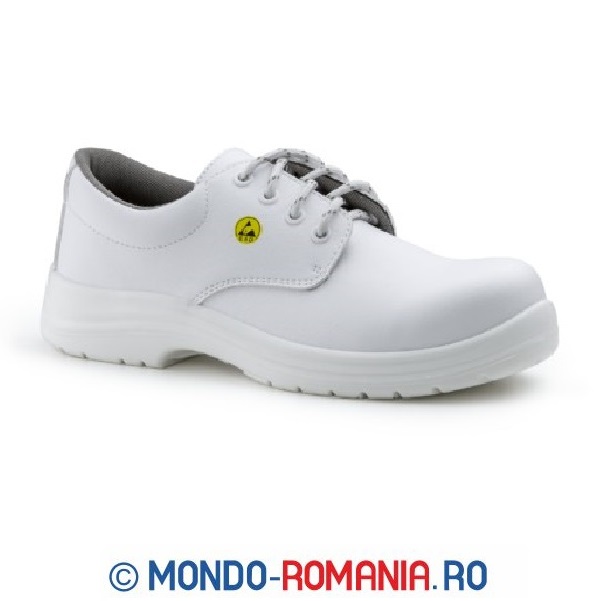 Pantofi albi de protectie ESD, fara elemente metalice 