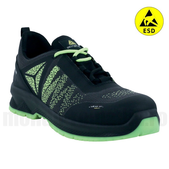 Pantofi de protectie respirabili, cu indicatori de uzura a talpii - MARATONA S1PS SR ESD Metal Free