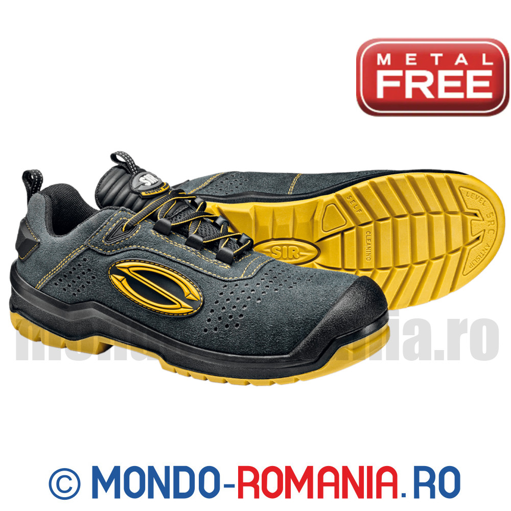 Pantofi protectie din piele cu perforatii, bombeu compozit