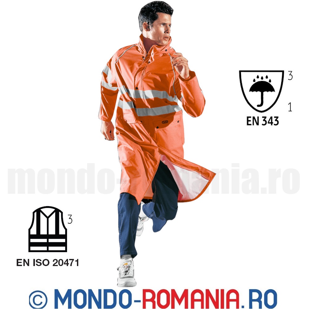 Pelerina lunga reflectorizanta, impermeabila, respirabila