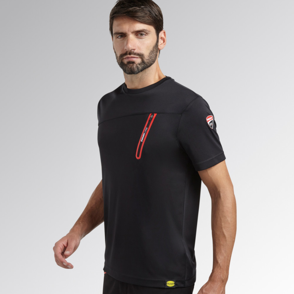 Tricou negru DUCATI PLUS  - imbracaminte DUCATI