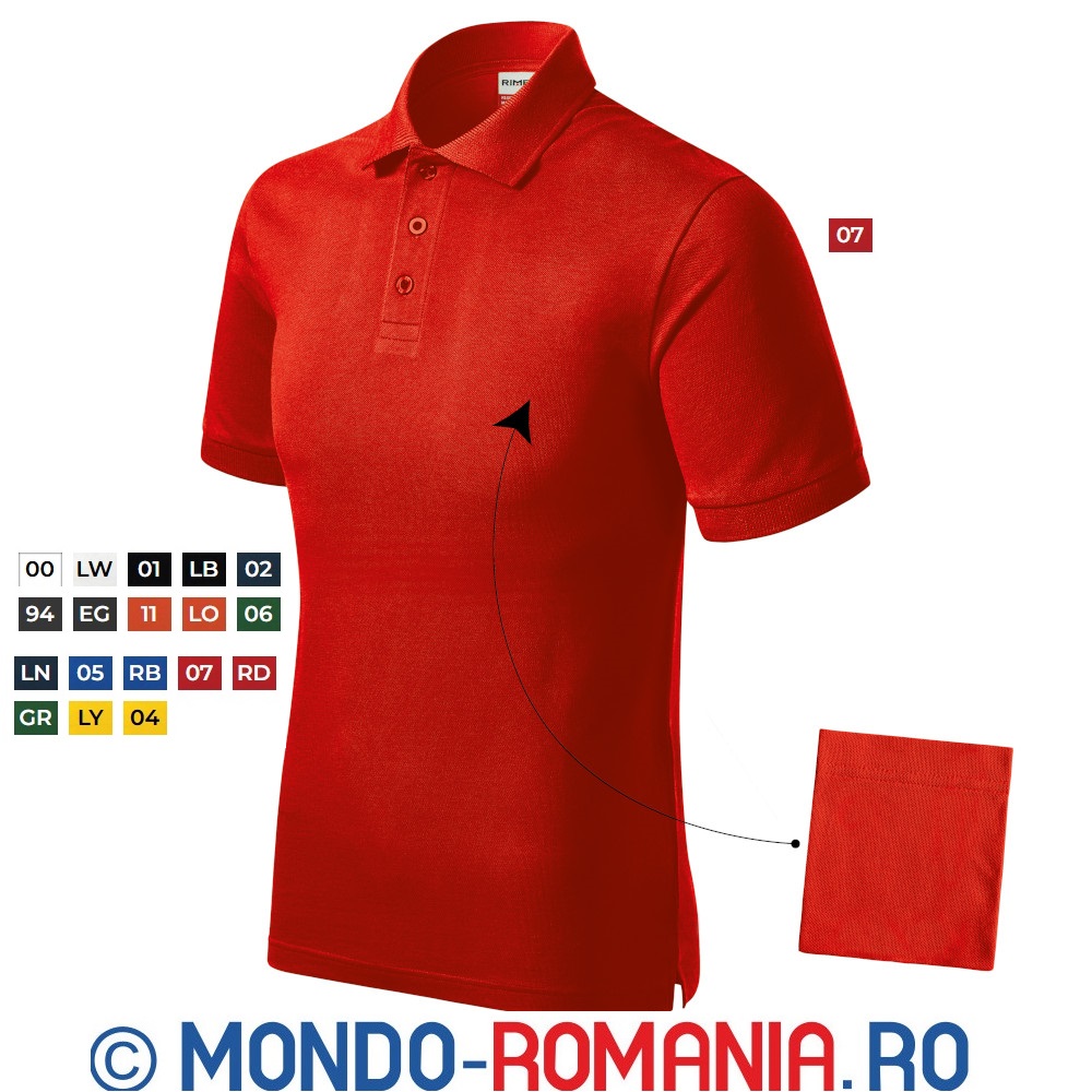 Tricou POLO RIMECK rosu - Resist Heavy Polo R20