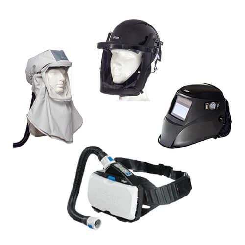 Sistem de purificare a aerului pentru gaze, vapori si particule cu aductiune fortata de aer